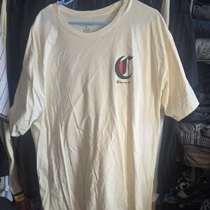 Champion Men's Short Sleeve Cream Tee